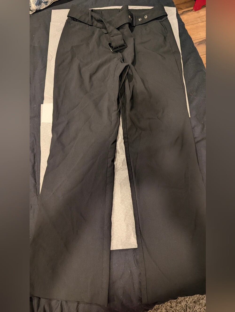 Women's Black Dress Pants with Belt